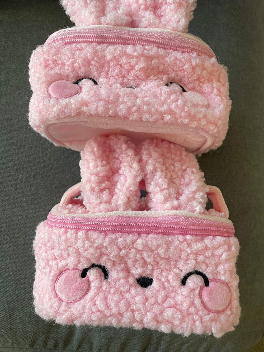 Pink Plush Kids Bunny cases- Cute Sherpa Accessory from Claire’s
